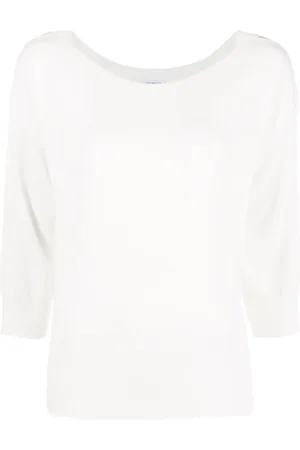 Malo Truien, Dames, Wit, S, Katoen, Casual witte trui met viscose katoen