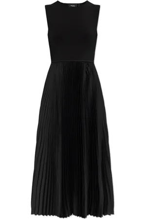THEORY Kleedjes, Dames, Zwart, S, Nylon, Jurk met geplooide rok
