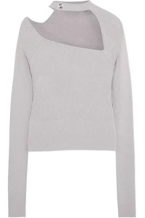 Simkhai Truien, Dames, , L, Nylon, Sweater met Asymmetrische Mockneck