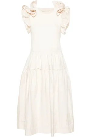 ULLA JOHNSON Kleedjes, Dames, , S, Katoen, Midi Jurk Casual Stijl