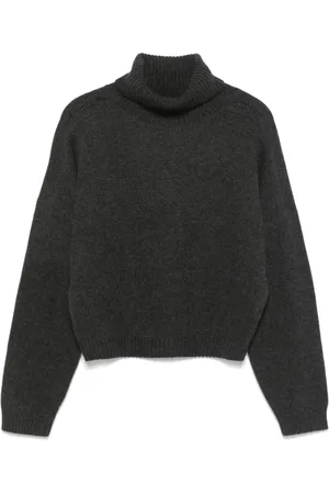 LE KASHA Truien, Dames, Grijs, M, Houtskool Hoge Hals Trui