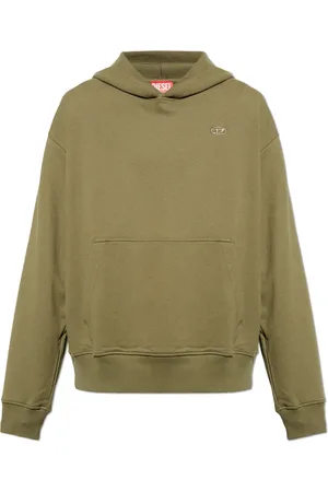 Diesel Sweatshirts & Hoodies, Heren, Groen, 2Xl, Katoen, Sweatshirt S-Macs-Hood-Megoval-D
