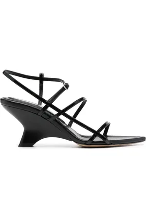 Gia Borghini Schoenen, Dames, Zwart, 38 EU, Leer, Zwarte Leren Sleehak Muilezels Pumps
