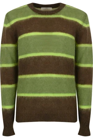 AMARANTO Amaránto, Truien, Heren, Veelkleurig, M, Wol, Gestreepte Mohair Trui Bruin