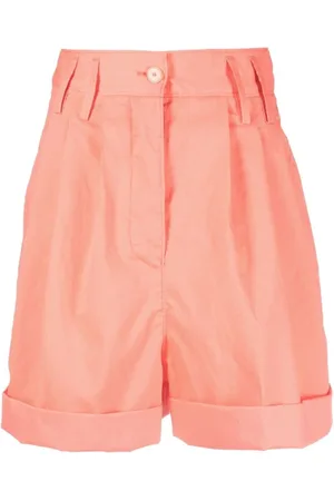 FORTE FORTE Korte broeken, Dames, Rood, L, Katoen, Rode Casual Bermuda Shorts