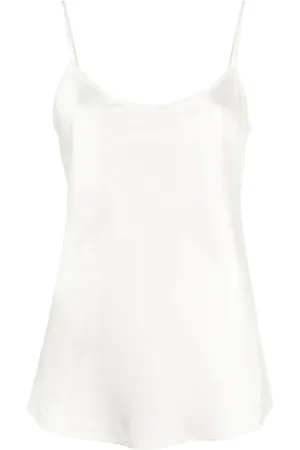 LORENA ANTONIAZZI Tops, Dames, Wit, 3Xs, Wit Casual Tank Top