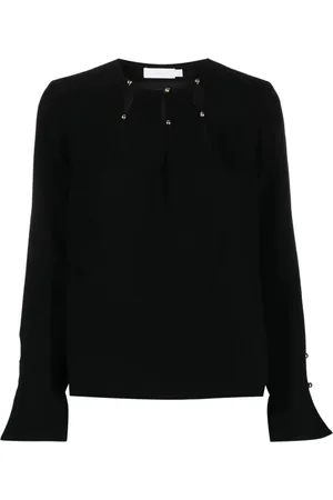 Simkhai Blouses & Shirts, Dames, Zwart, S, Polyester, Zwarte crepe cocktail blouse