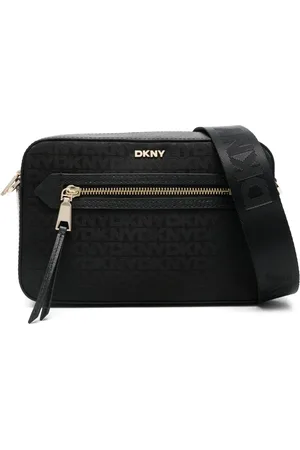 DKNY Tassen, Dames, Zwart, ONE Size, Leer, Zwarte Crossbody Tas Casual Stijl