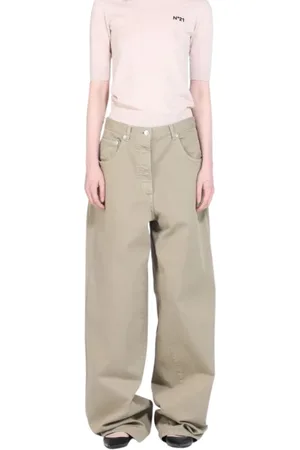 Nº21 Broeken, Dames, , W28, Katoen, Baggy Vijf-Pocket Broek