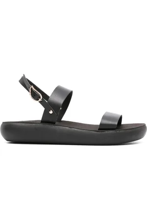 Ancient Greek Sandals Schoenen, Dames, Zwart, 41 EU, Leer, Comfort Vachetta Zwarte Leren Sandalen