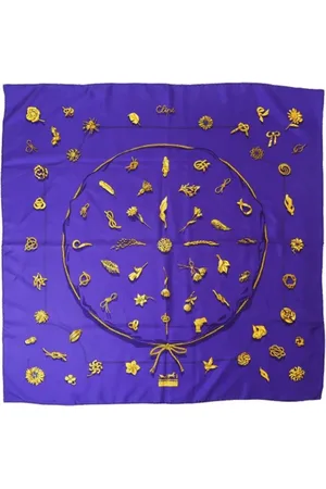 Hermès Pre-owned, Dames, Paars, ONE Size, Pre-owned Silk scarves