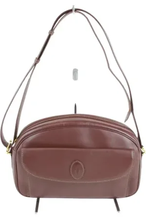 Cartier Pre-owned, Dames, Rood, ONE Size, Tweedehands leren schoudertassen