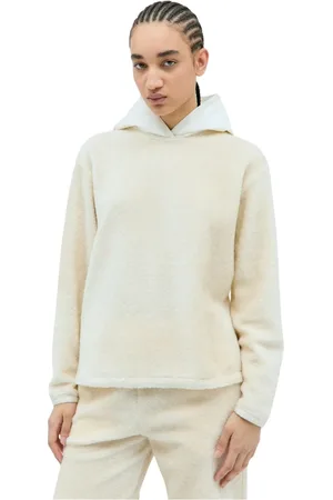 Moncler Sweatshirts & Hoodies, Dames, , M, Katoen, Teddy Hoodie met Logo Patch