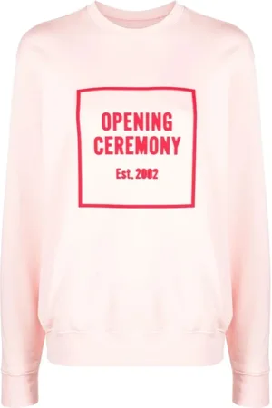 Opening Ceremony Sweatshirts & Hoodies, Dames, Roze, S, Katoen, Casual Roze Katoenen Sweatshirt
