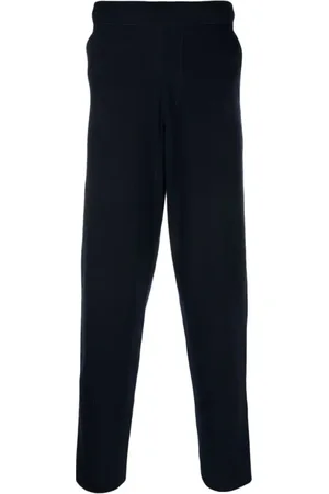 BRIONI Broeken, Heren, Blauw, XL, Katoen, Blauwe Leren Casual Broek