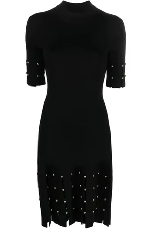 Simkhai Kleedjes, Dames, Zwart, L, Nylon, Zwarte Casual Mini Jurk