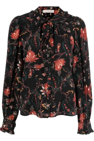 ULLA JOHNSON Blouses & Shirts, Dames, Veelkleurig, S, Elegante Zijden Blouse