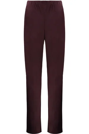 Vince Broeken, Dames, Rood, M, Polyester, Satin Elastische Taille Broek