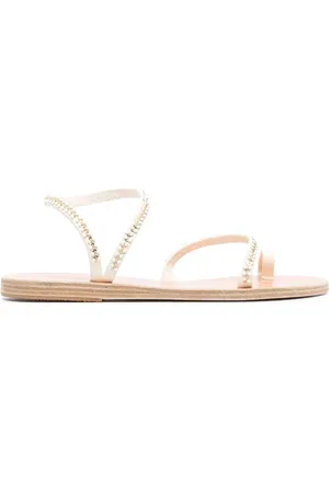 Ancient Greek Sandals Schoenen, Dames, Wit, 37 EU, Leer, Witte Leren Casual Sandalen