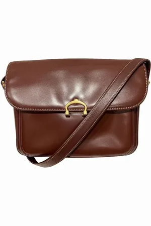 Cartier Pre-owned, Dames, Bruin, ONE Size, Tweedehands leren schoudertassen