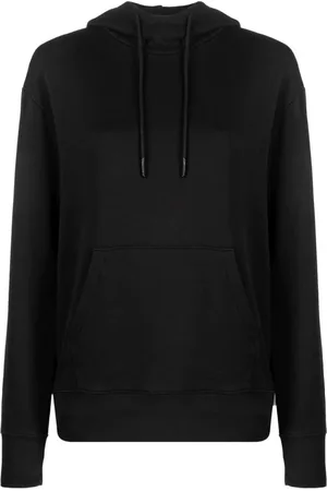 Vince Sweatshirts & Hoodies, Dames, Zwart, S, Katoen, Zwarte Casual Katoenen Hoodie