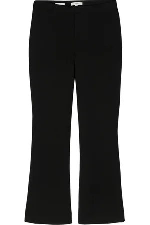 Vince Broeken, Dames, Zwart, XL, Katoen, Elegante Zwarte Broek Katoen Nylon