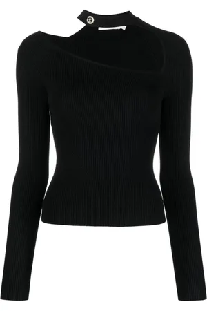 Simkhai Truien, Dames, Zwart, L, Nylon, Zwarte Casual Sweater met Mockneck