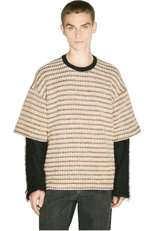 SONG FOR THE MUTE Truien, Heren, , S, Polyester, Fuzzy Sleeve Double-Layered Sweater