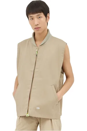 Dickies Jassen, Heren, , XS, Katoen, Twill Crewneck Vest met Zakken