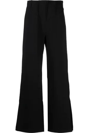 GCDS Broeken, Dames, Zwart, L, Katoen, Casual Zwarte Katoenen Broek