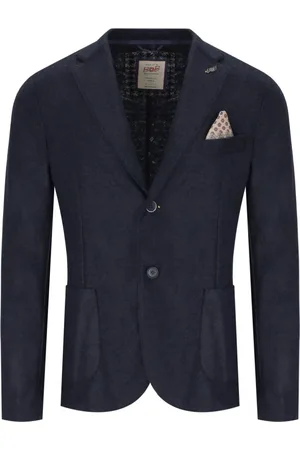 BOB der Bär Jassen, Heren, Blauw, L, Wol, Donkerblauwe Single-Breasted Wollen Jas