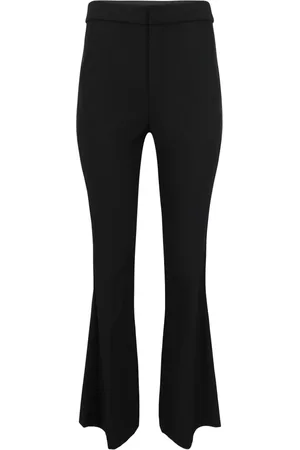 Vince Broeken, Dames, Zwart, L, Katoen, Zwarte Crop Flare Katoenen Broek