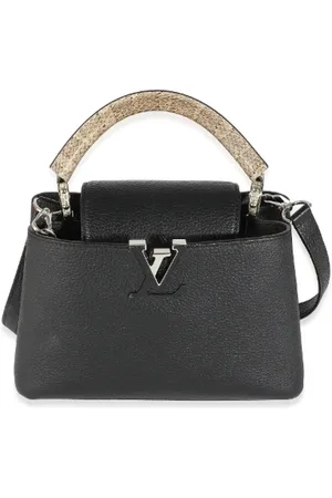 LOUIS VUITTON Pre-owned, Dames, Zwart, ONE Size, Tweedehands leren Louis Vuitton tassen