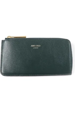 Jimmy Choo Pre-owned, Dames, Groen, ONE Size, Tweedehands leren portemonnees