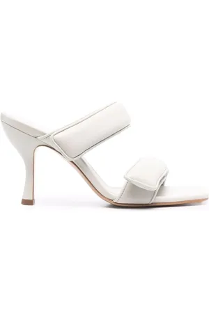 Gia Borghini Schoenen, Dames, Wit, 38 EU, Leer, Witte leren sandalen met twee bandjes