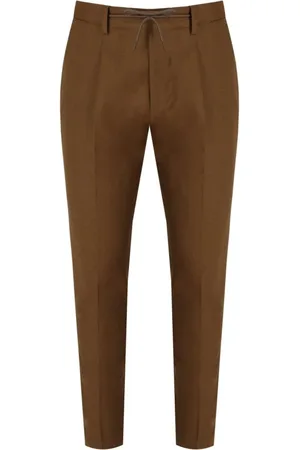 Manuel Ritz Broeken, Heren, Bruin, L, Wol, Cognac Wolbroek Rechte Snit