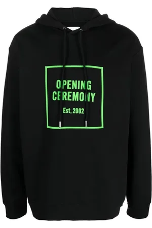 Opening Ceremony Sweatshirts & Hoodies, Heren, Zwart, S, Katoen, Zwarte capuchontrui casual trui