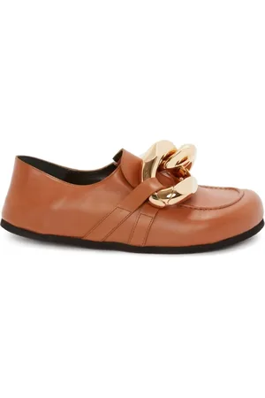 J.W.Anderson Schoenen, Dames, Oranje, 37 EU, Leer, Casual Oranje Leren Loafers