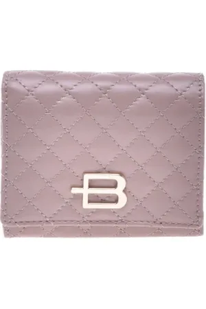 BALDININI Accessoires, Dames, Paars, ONE Size, Leer, Wallet in black nude leather leather