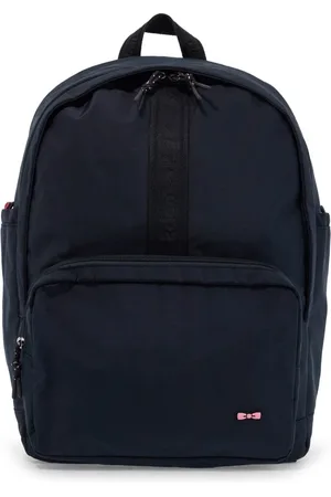 Eden Park Tassen, Heren, Blauw, ONE Size, Technische Canvas Rugzak met Merk Trim