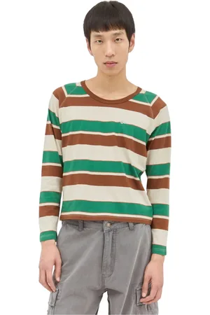 ERL Tops, Heren, Veelkleurig, M, Katoen, Gestreept Katoenen Longsleeve T-shirt