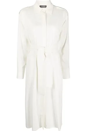 LORENA ANTONIAZZI Kleedjes, Dames, Wit, 2Xs, Witte Casual Maxi Jurk