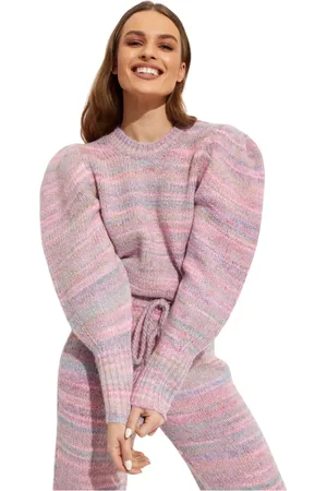 LOVESHACKFANCY Truien, Dames, Roze, M, Wol, Roze Aquarius Trui