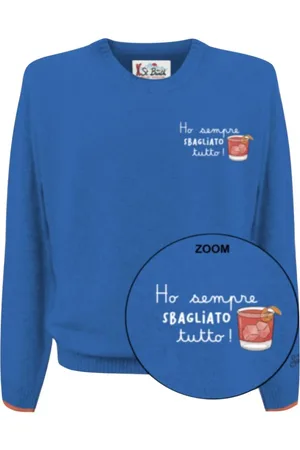 MC2 SAINT BARTH Truien, Heren, Blauw, S, Heren Pullover Ronde Hals Stijlvol Ontwerp