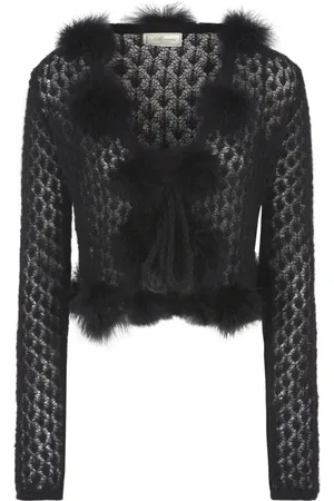 BLUMARINE Truien, Dames, Zwart, M, Zwarte Cardigan Sweaters