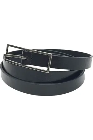 Saint Laurent Pre-owned, Heren, Zwart, ONE Size, Pre-owned Leather belts