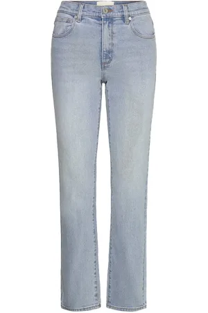 ABrand Jeans, Dames, Blauw, W28, Katoen, Slim Fit Cropped Jeans met Comfort Stretch