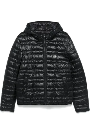 Michael Kors Jassen, Heren, Zwart, 2Xl, Polyester, Zwarte Hooded Puffer Jas