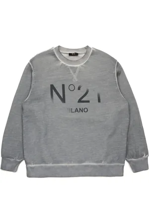 Nº21 Sweatshirts & Hoodies, Dames, Grijs, L, Casual Sweatshirt voor dagelijks gebruik