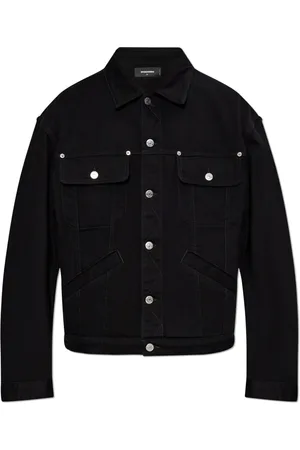 Dsquared2 Jassen, Heren, Zwart, XL, Denim, Denim Jas